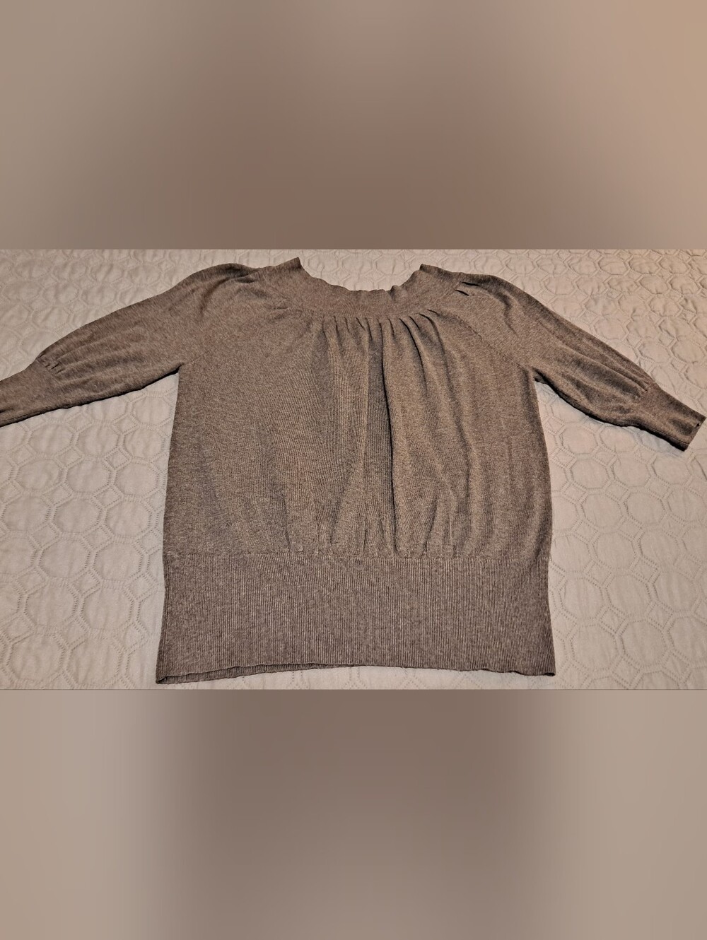 Joseph A Women's Gray Boatneck Pullover Sweater SZ XL